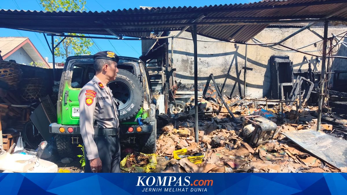 Gara-gara Bakar Sampah, Gudang Rongsokan dan Jimny di Denpasar Terbakar