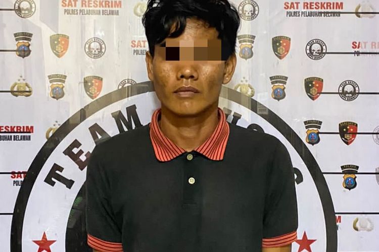 Polisi menagkap pria bernama M Ismail karena viral mencuri besi jembatan Sungai Deli, Kecamatan Labuhan Deli