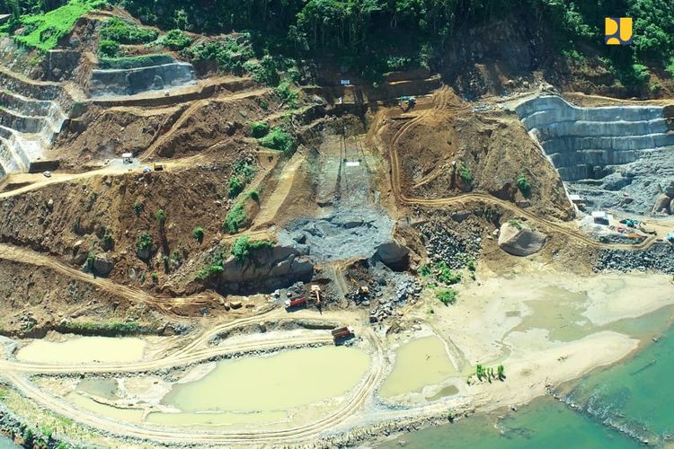 Bendungan Budong-Budong di Kabupaten Mamuju Tengah, Provinsi Sulawesi Barat (Sulbar).