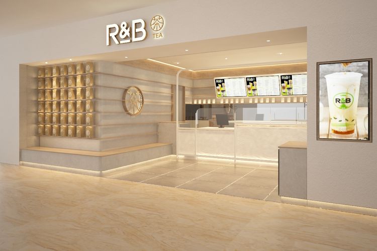 Gerai pertama R&B Tea Indonesia berlokasi di Lantai 2, Emporium Mall Pluit. 