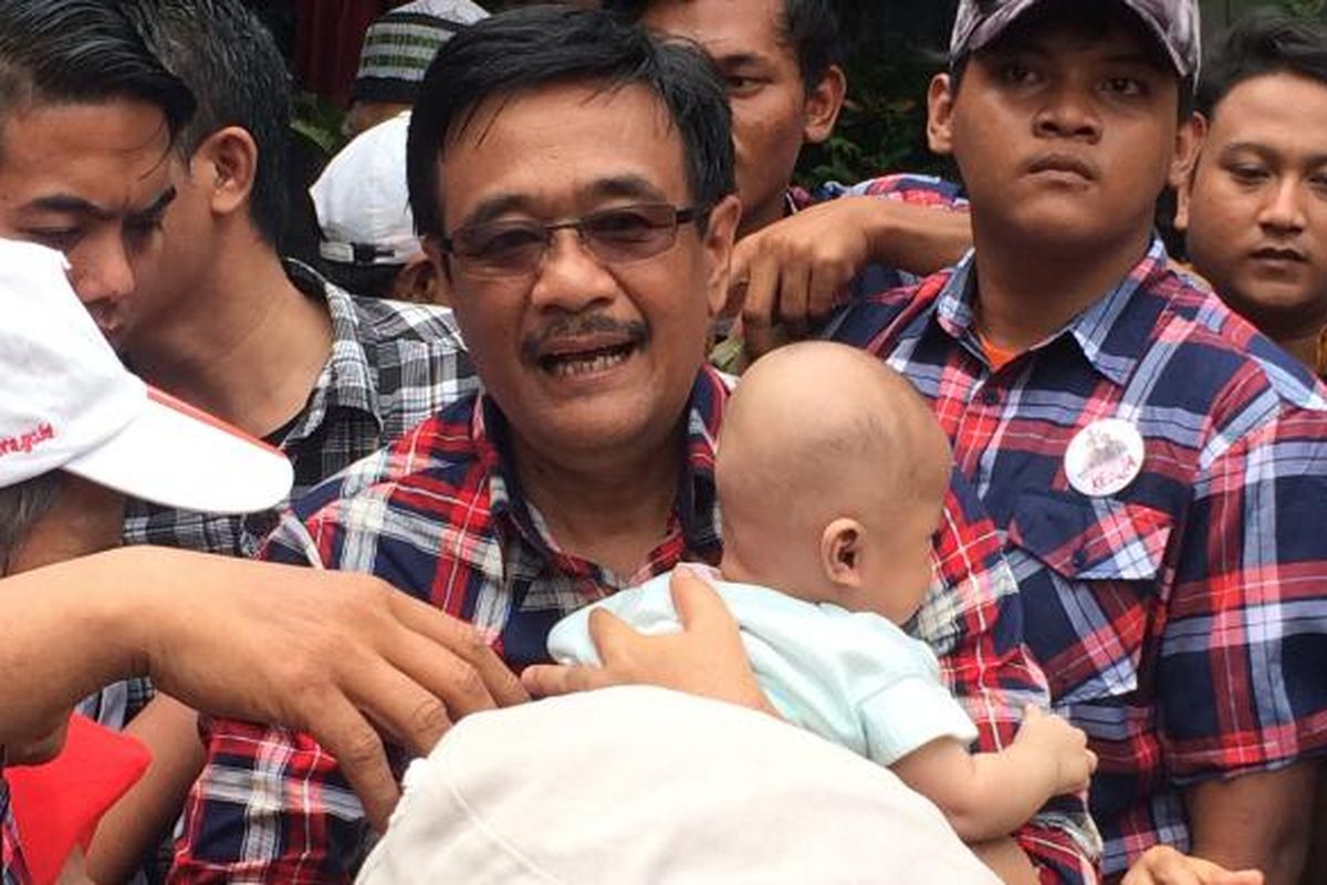 Calon wakil gubernur DKI Jakarta, Djarot Saiful Hidayat di Jati Pulo, Jakarta Barat, Selasa (31/1/2017).