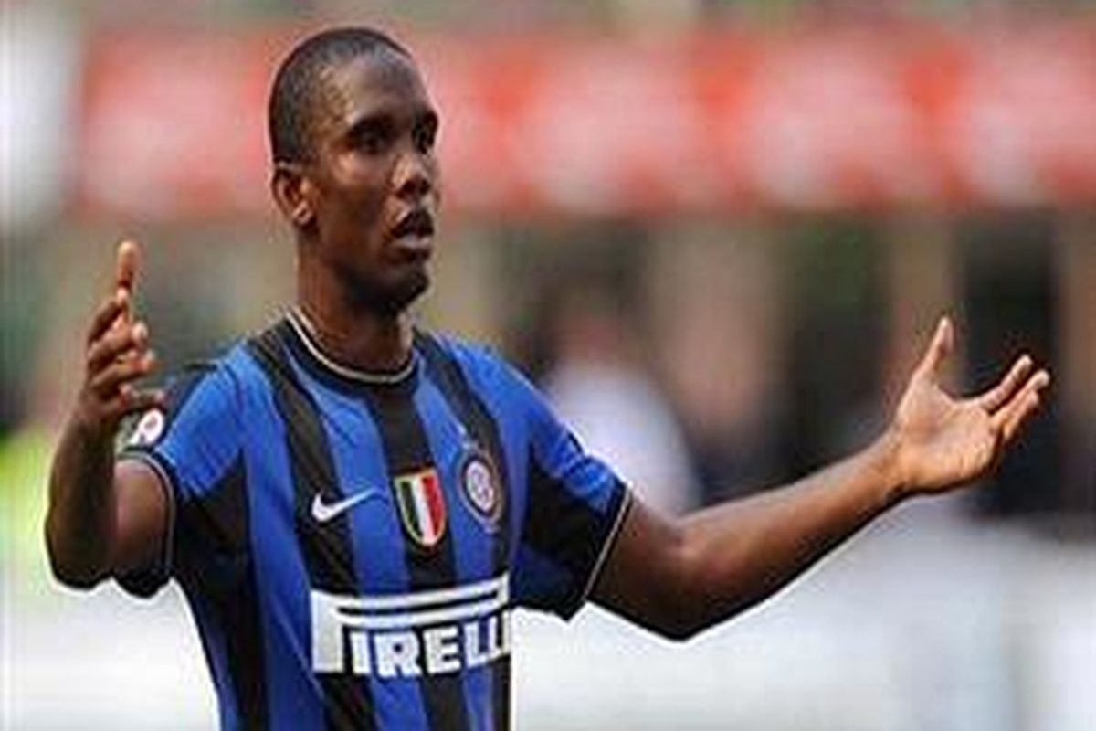 Penyerang Inter Milan, Samuel Eto'o.