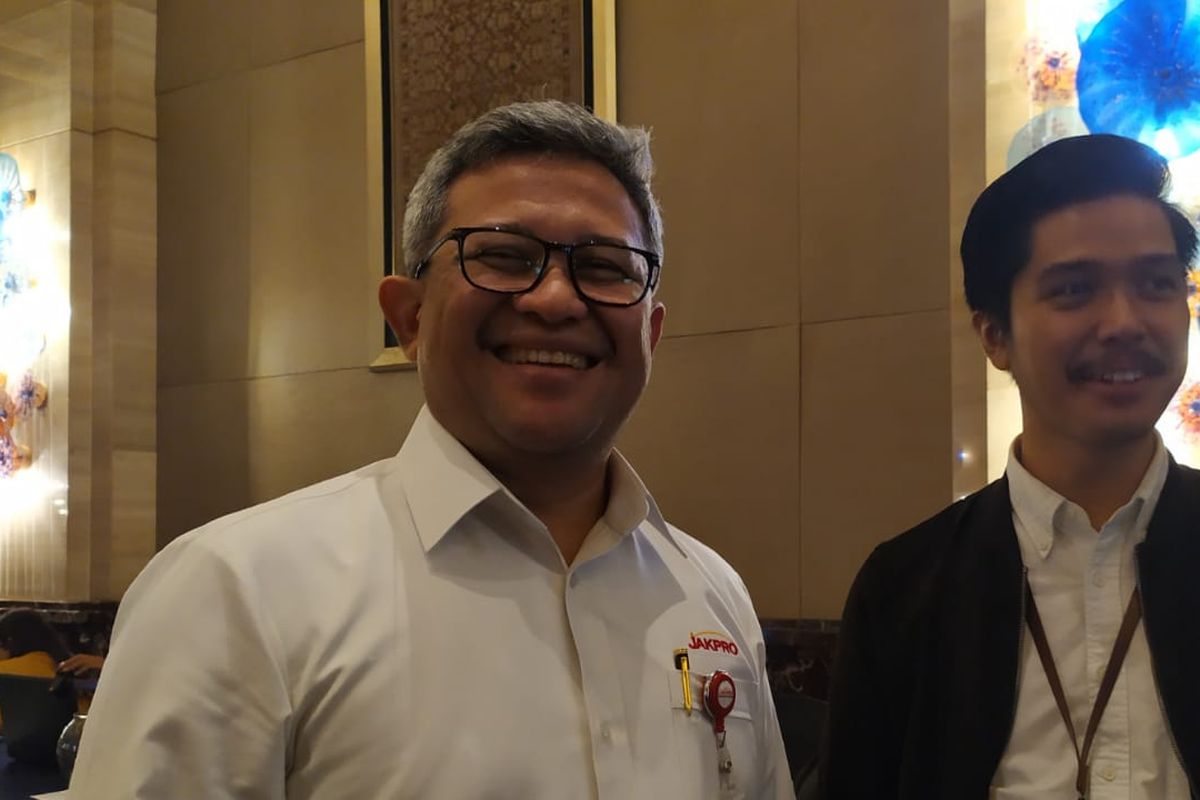 Direktur Operasi PT Jakarta Propertindo (Jakpro) Muhammad Taufiqurrachman di Grand Ballroom Kempinski, Jakarta Pusat, Rabu (19/2/2020).