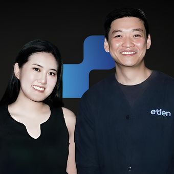 (Kiri ke kanan) Marcia Julia, Chief Executive Officer PT Eden Kreasi Indonesia & Frebriansyah, Founder PT Eden Kreasi Indonesia, saat 
menyampaikan strategi penguatan kapabilitas pemasaran digital dalam acara pengumuman merger di Jakarta, Senin (2/6/2026).