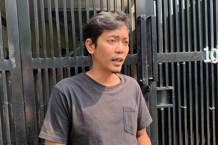 Adik Indra Bekti, Cipta, ditemui di kawasan Radio Dalam, Jakarta Selatan, Jumat (25/8/2023).