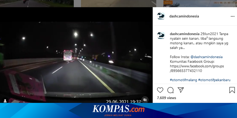Pengemudi Bus di Jalan Tol Minim Etika Saat Pindah Lajur - Vimarsana News