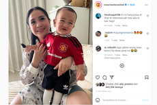 Potret Lucu Rayyanza alias Cipung Pakai Jersey Setan Merah dan Diunggah Akun Instagram Manchester United