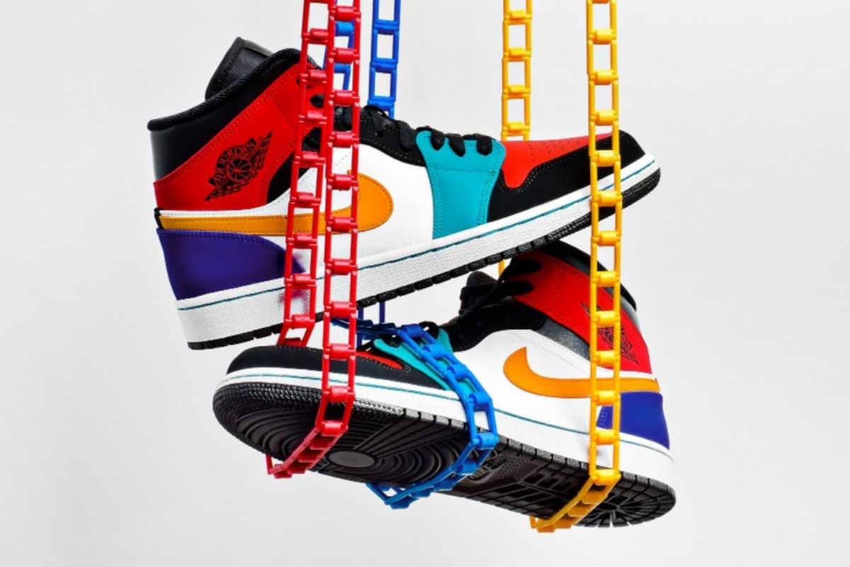 AJ 1 Mid Multicolor