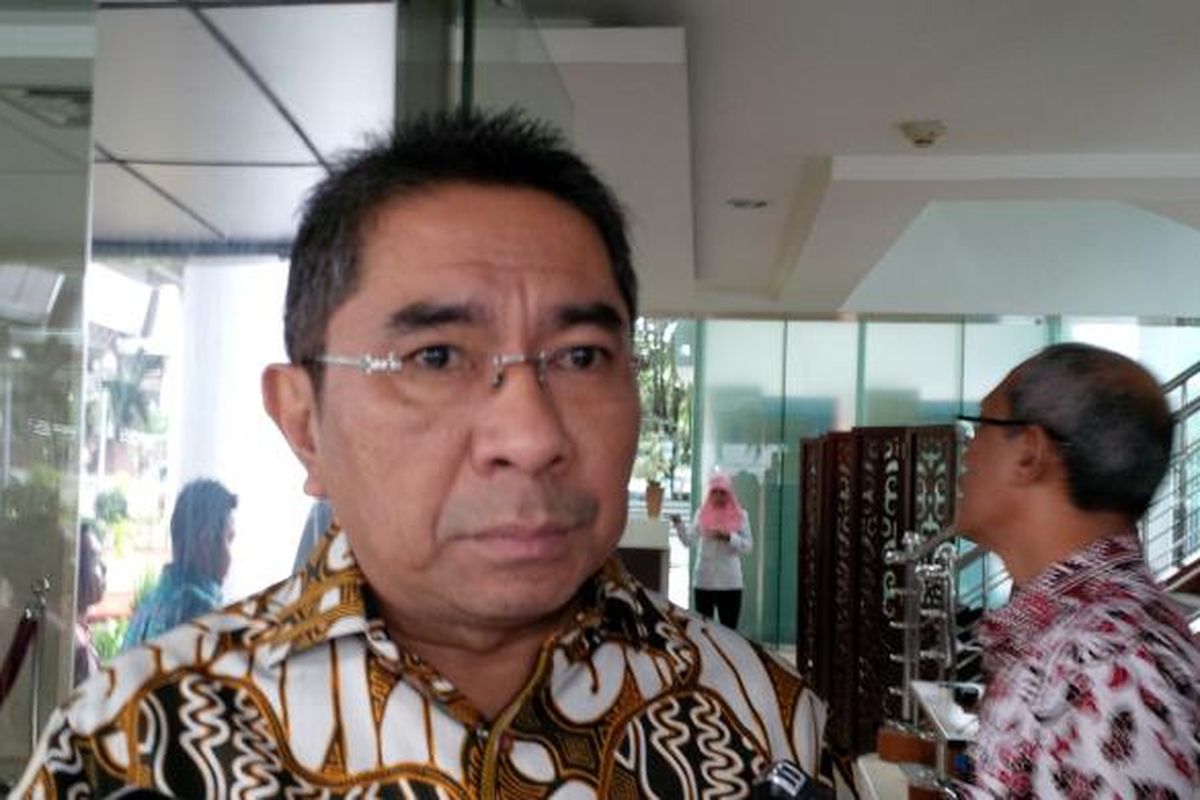 Direktur Utama PT Pelabuhan Indonesia II (Persero) (Pelindo II) Elvyn G Masassya, saat ditemui di Kantor Kementerian Koordinator Bidang Kemaritiman Jakarta, Senin (30/1/2017). 