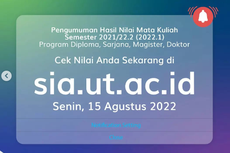 Begini Cara Mengecek Nilai Universitas Terbuka (UT), Klik sia.ut.ac.id