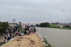 Tanggul Sungai Jratun Karanganyar Demak Kritis, Warga Siaga Banjir Susulan 
