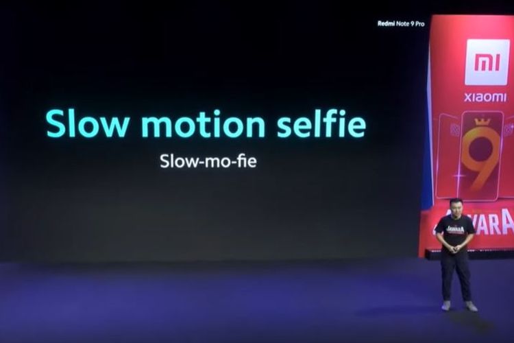 Country Director Xiaomi Indonesia, Alvin Tse, memperkenalkan istilah Slow-mo-fie di acara peluncuran Redmi Note 9 dan Note 9 Pro yang digelar secara online, Selasa (9/6/2020).