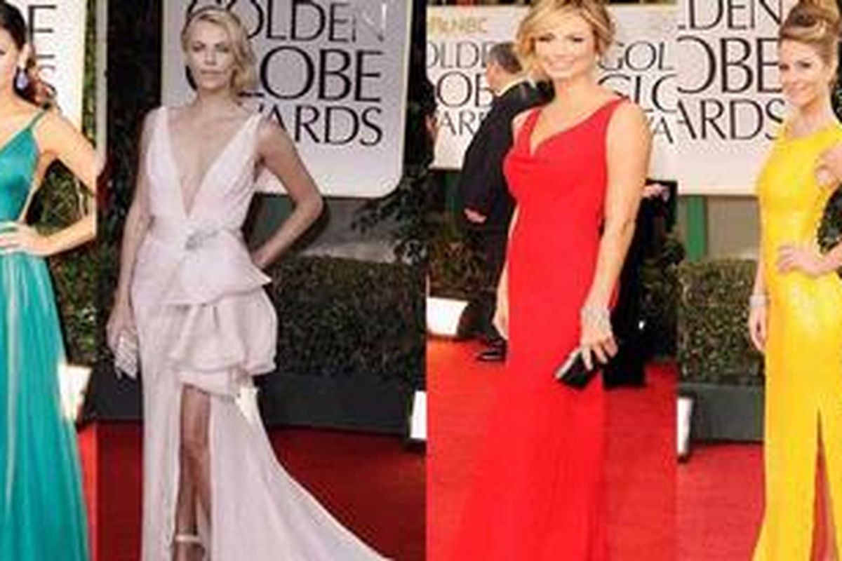 Warna terang dan mengkilat nampaknya sedang menjadi tren tersendiri di kalangan selebriti Hollywood