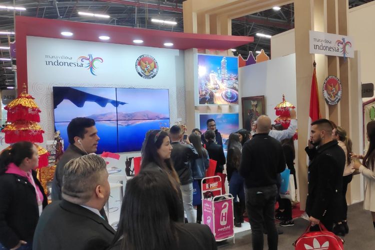 Stand Indonesia di pameran wisata Vitrina Turistica 2020 di Kolombia