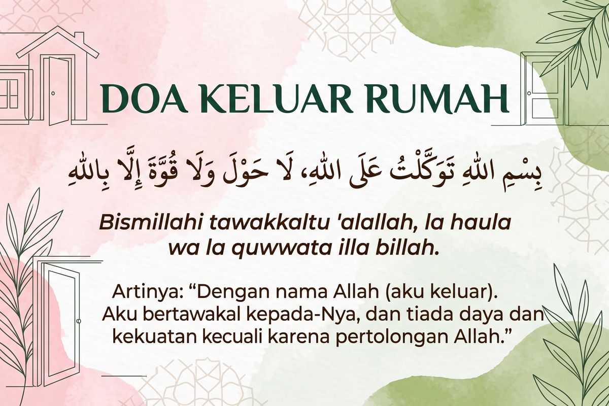 Bacaan doa keluar rumah.