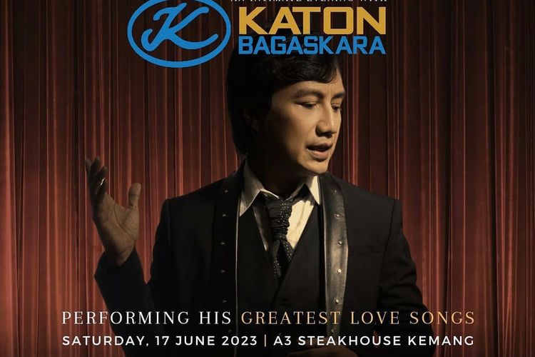 Penyanyi senior Katon Bagaskara siap menghibur penggemarnya dalam konser An Intimate Evening with Katon Bagaskara di A3 Steak House, Kemang, Jakarta Selatan, Sabtu (17/6/2023).
