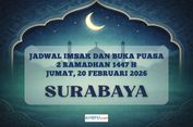  Jadwal Imsak dan Buka Puasa Kota Surabaya Hari Ini, 20 Februari 2026