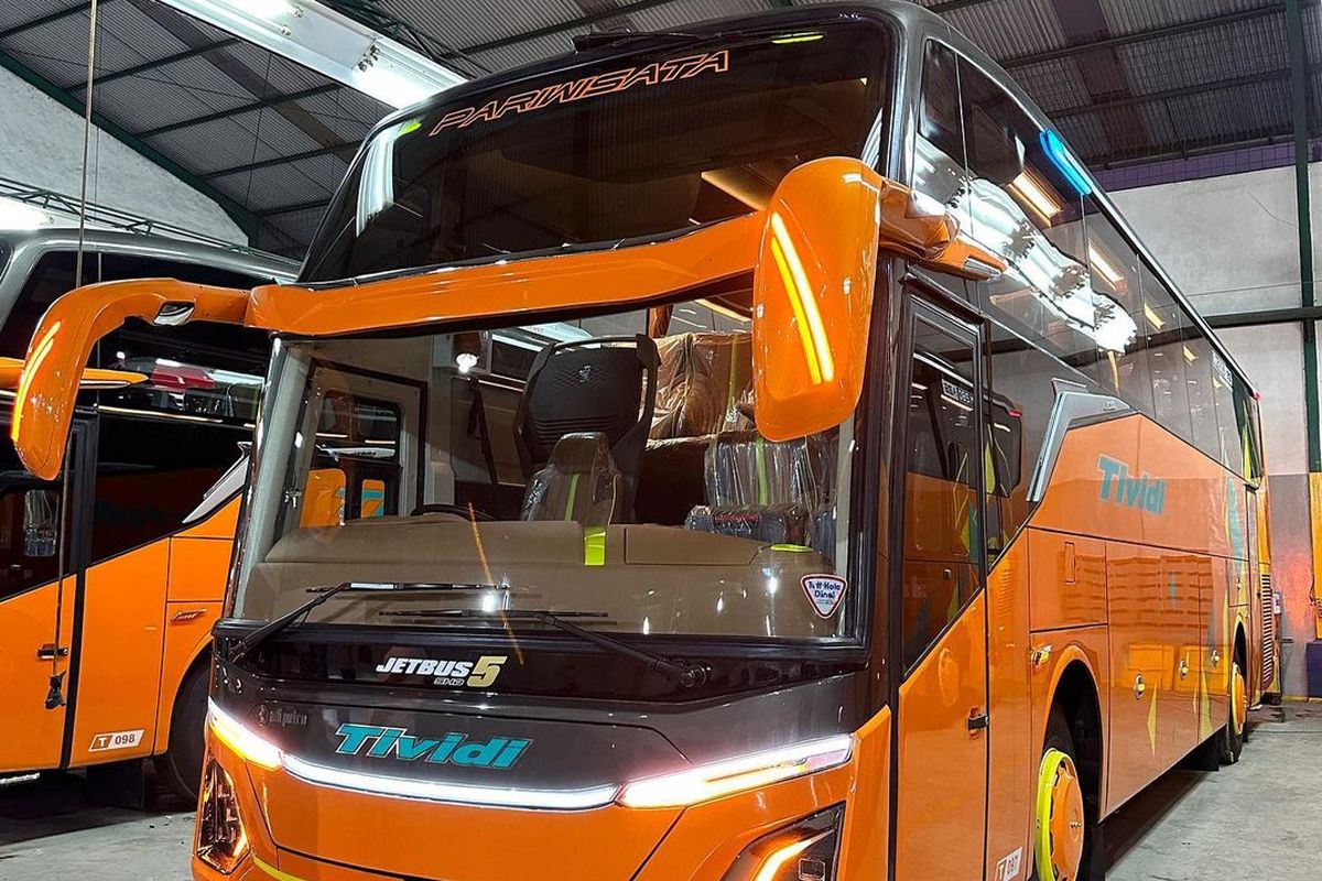 Bus baru PO Tividi pakai bodi Jetbus 5