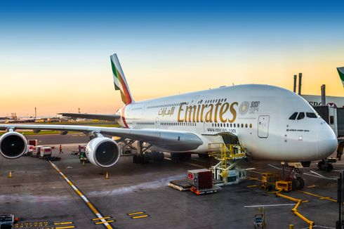 Pesawat Emirates A380 Kembali Mengudara ke Yordania