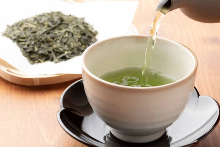 ilustrasi teh hijau, ilustrasi minuman untuk menurunkan kolesterol termasuk teh hijau