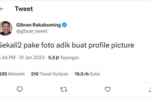 Saat Gibran Ganti Profil Twitter Pakai Foto Adik tapi Bukan Kaesang...