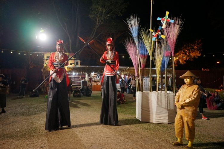 Area untuk pengunjung anak-anak di Prambanan Jazz Festival, Komplek Taman Wisata Candi Prambanan, Yogyakarta, 17-19 Agustus 2018.