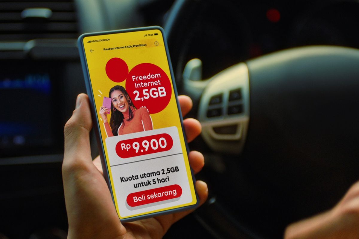 Ilustrasi cara daftar paket internet Indosat.