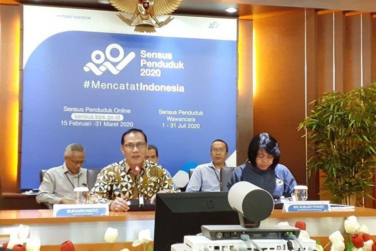 Kepala BPS Suhariyanto saat memaparkan pertumbuhan ekonomi sepanjang 2019 di Gedung BPS, Jakarta, Rabu (5/2/2020).