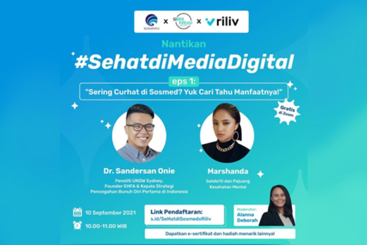 Webinar bertajuk ?Sehat di Media Digital? yang diadakan oleh Kemenkominfo. 