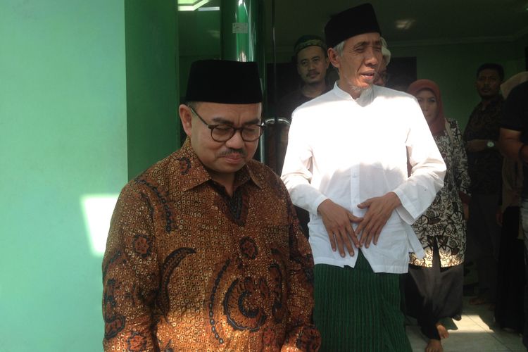 Calon Gubernur Jateng Sudirman Said saat silaturrahmi dengan jajaran pengurus PWNU Jawa Tengah, Senin (16/4/2018)