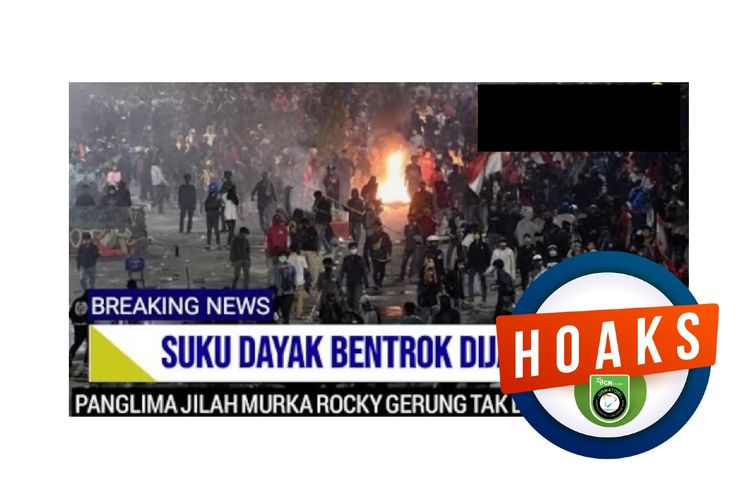 Hoaks, suku Dayak bentrok di Jakarta karena Rocky Gerung tidak diproses hukum
