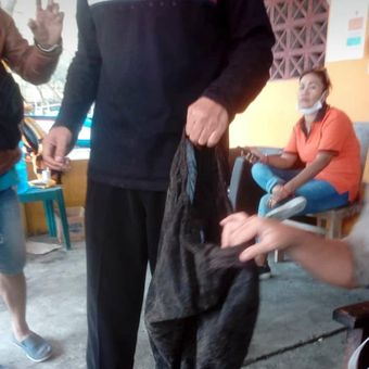 Celana Ferry Anto yang ditemukan di Pantai Baru, Srandakan, Bantul, Daerah Istimewa Yogyakarta.