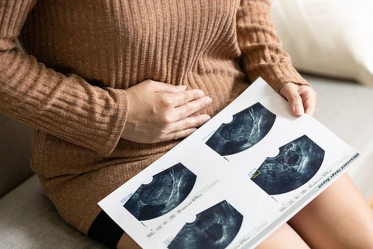 Ilustrasi ibu hamil memeriksakan kondisi janin.