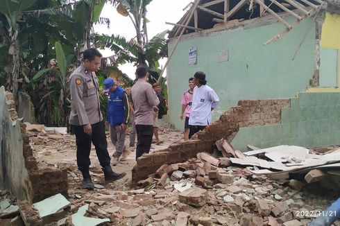 434 Rumah Rusak di Sukabumi akibat Gempa Cianjur, 9 Orang Luka-luka