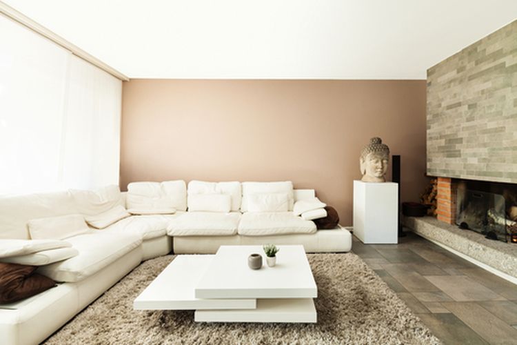 ilustrasi sofa warna netral di ruang tamu