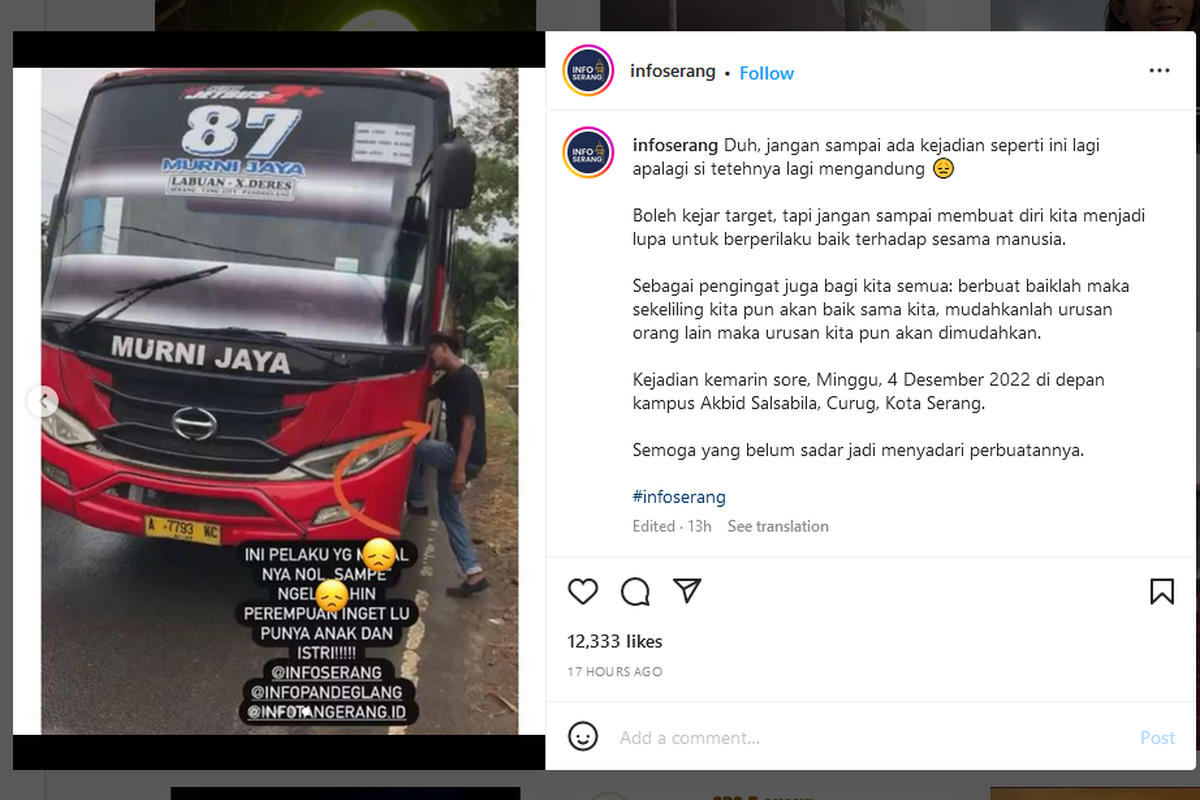 Video viral bus tidak ramah dengan penumpang