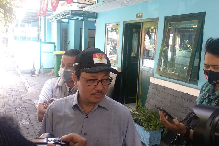 Wakil walikota, Heroe Poerwadi saat ditemui setelah gelar apel pasukan untuk mengamankan libur panjang di Taman Parkir Abu Bakar Ali, Yogyakarta, Jumat (20/8/2020)