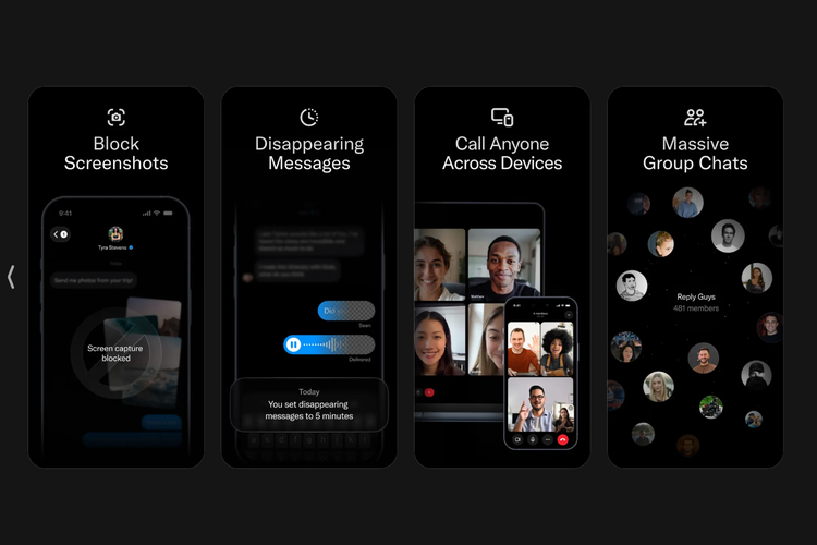 Ilustrasi sederet fitur XChat.