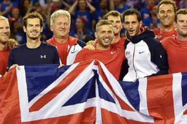 Andy Murray dan tim Piala Davis Inggris