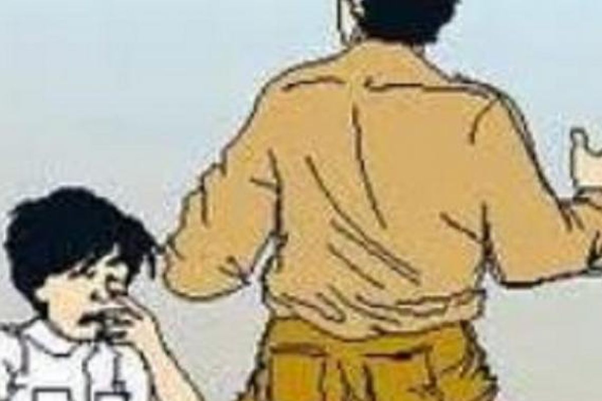 Ilustrasi penganiayaan anak-anak. 