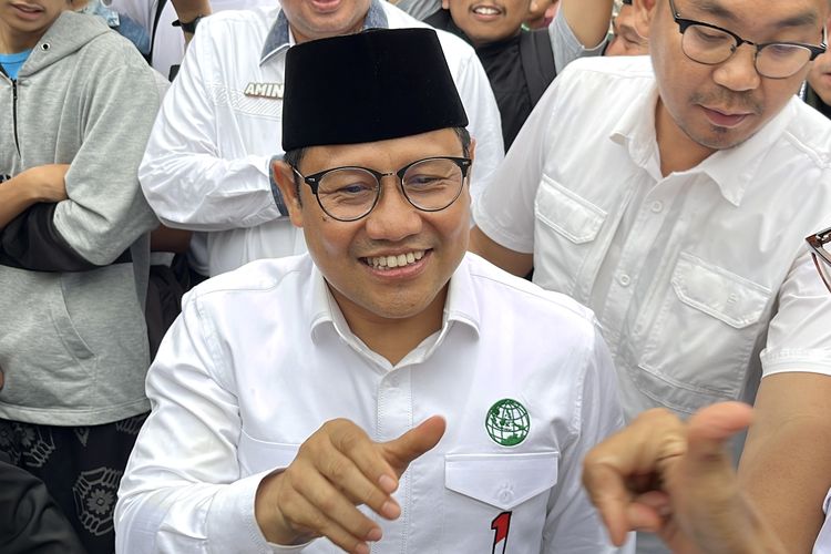Calon wakil presiden (cawapres) nomor urut 1, Muhaimin Iskandar saat ditemui di Kabupaten Garut, Jawa Barat, Kamis (4/1/2024).