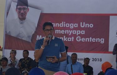 Di Banyuwangi, Sandiaga Uno Ajak Pendukung Bergoyang