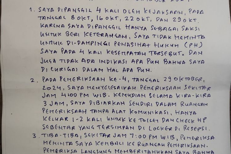 Tom Lembong Bacakan Testimoni yang Ditulis dari Penjara