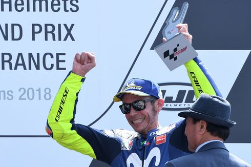 Kali Terakhir Gagal Tembus 5 Besar Kualifikasi MotoGP Perancis, Rossi Justru Naik Podium