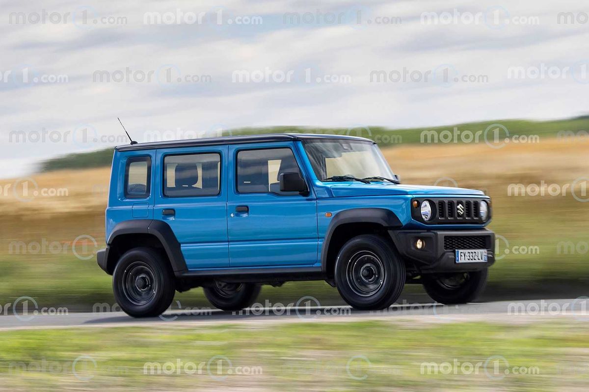 Gambar Suzuki Jimny LWB hasil olah digital Motor1.com