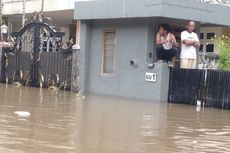Kemang Timur V Banjir Sekitar 1,5 Meter, Arus Air Deras