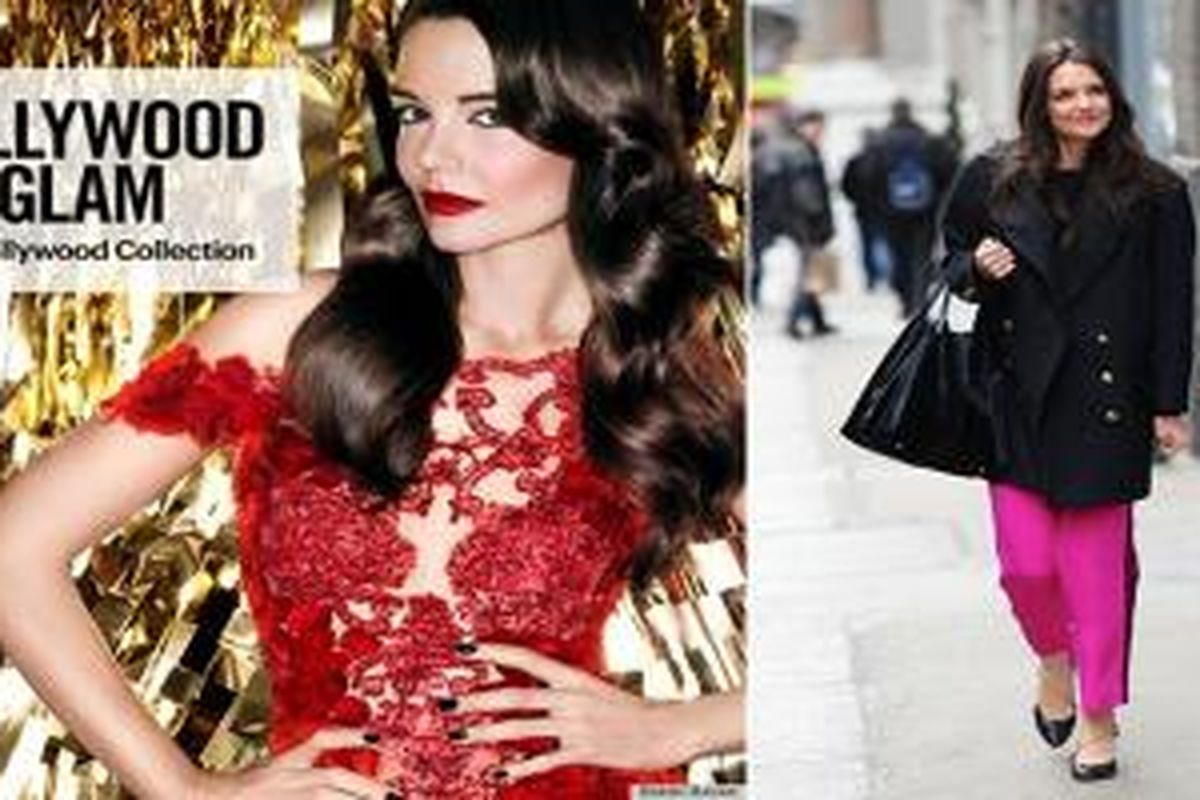 Katie Holmes tampak lebih segar dengan riasan dramatis dan lipstck merah menyala pada kampanye iklan kosmetik Bobbi Brown, dan saat sedang menikmati New York dalam keseharian.