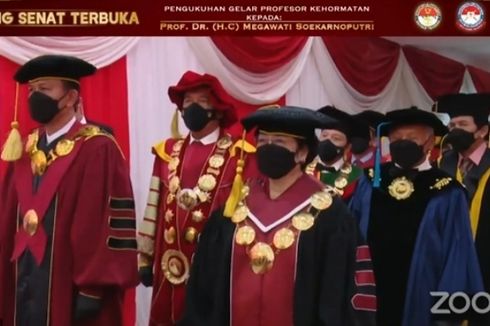 Prabowo, Nadiem, hingga Puan Hadiri Pengukuhan Profesor Kehormatan Megawati