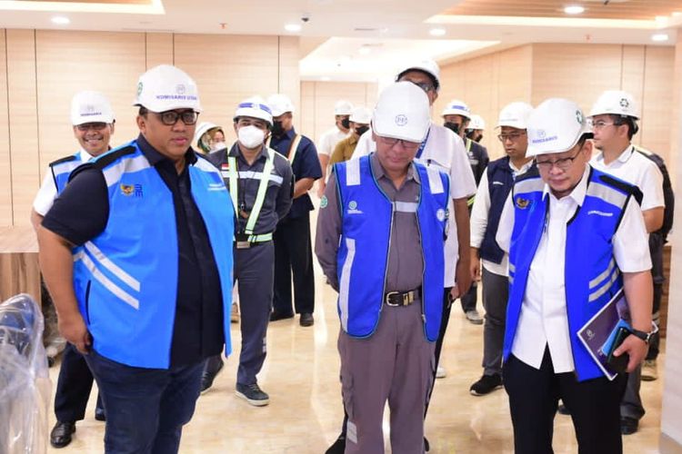 Komisaris Utama PTPP yang juga Presiden KSPSI Andi Gani Nena Wea meninjau tiga proyek PTPP yang berlokasi di Jakarta dan Tangerang, Kamis (29/9/2022).