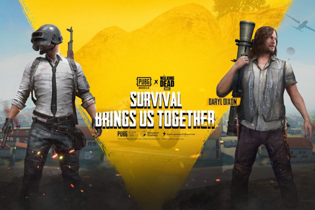 Poster kolaborasi PUBG Mobile dengan The Walking Dead